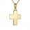 Χρυσός μασίφ σταυρός βάπτισης αρραβώνα Κ14 με αλυσίδα