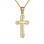 Χρυσός μασίφ σταυρός βάπτισης αρραβώνα Κ14 με αλυσίδα