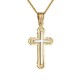 Χρυσός μασίφ σταυρός βάπτισης αρραβώνα Κ14 με αλυσίδα