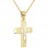 Χρυσός ανδρικός βαπτιστικός σταυρός διπλής όψης Κ14 με αλυσίδα
