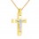 Χρυσός ανδρικός βαπτιστικός σταυρός Κ14 με αλυσίδα