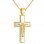 Χρυσός ανδρικός βαπτιστικός σταυρός Κ14 με αλυσίδα