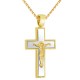 Χρυσός ανδρικός βαπτιστικός σταυρός Κ14 με αλυσίδα