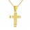 Χρυσός μασίφ σταυρός βάπτισης αρραβώνα Κ14 με αλυσίδα