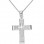 Λευκόχρυσος ανδρικός βαπτιστικός σταυρός Κ14 με αλυσίδα