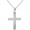 Λευκόχρυσος  σταυρός Κ9 με αλυσίδα