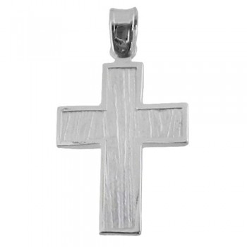 Μασίφ δίχρωμος σταυρός βάπτισης αρραβώνα Κ14 με αλυσίδα