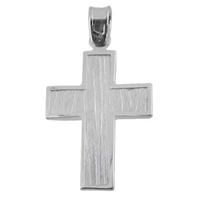 Μασίφ δίχρωμος σταυρός βάπτισης αρραβώνα Κ14 με αλυσίδα