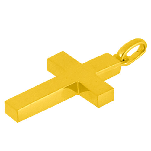 Χρυσός βαπτιστικός σταυρός Κ14 με αλυσίδα