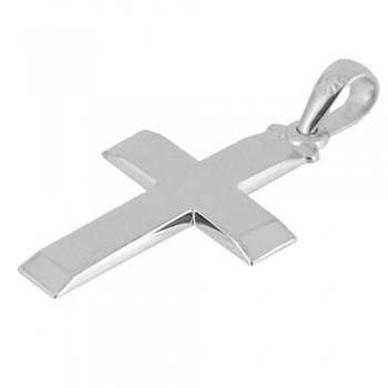Λευκόχρυσος βαπτιστικός σταυρός Κ14 