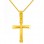Χρυσός βαπτιστικός σταυρός Κ14 με αλυσίδα