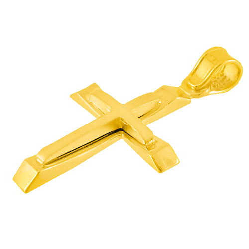 Χρυσός βαπτιστικός σταυρός Κ14 με αλυσίδα