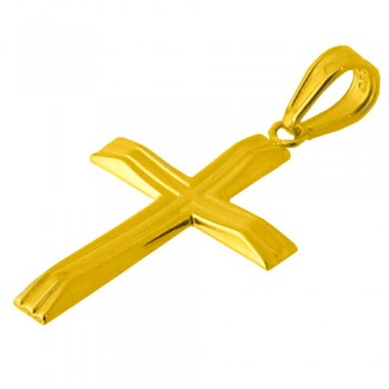 Χρυσός βαπτιστικός σταυρός Κ14 με αλυσίδσ