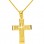 Χρυσός βαπτιστικός σταυρός Κ14 με αλυσίδα