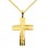 Χρυσός βαπτιστικός σταυρός Κ14 με αλυσίδα
