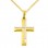 Χρυσός βαπτιστικός σταυρός Κ14 με αλυσίδα