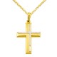 Χρυσός βαπτιστικός σταυρός Κ14 με αλυσίδα