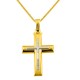 Χρυσός βαπτιστικός σταυρός Κ14 με αλυσίδα