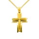 Χρυσός βαπτιστικός σταυρός Κ14 με αλυσίδα