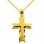 Χρυσός βαπτιστικός σταυρός Κ14 με αλυσίδα
