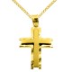 Χρυσός βαπτιστικός σταυρός Κ14 με αλυσίδα