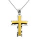Χρυσός βαπτιστικός σταυρός Κ14 με αλυσίδα