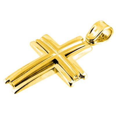 Χρυσός βαπτιστικός σταυρός Κ14 με αλυσίδα