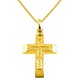 Χρυσός βαπτιστικός σταυρός Κ14 με αλυσίδα