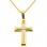 Χρυσός βαπτιστικός σταυρός Κ14 με αλυσίδα