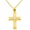 Χρυσός βαπτιστικός σταυρός Κ14 με αλυσίδα