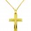 Χρυσός βαπτιστικός σταυρός Κ14 με αλυσίδα