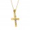 Χρυσός μασίφ σταυρός Κ14 με αλυσίδα