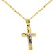 Χρυσός σταυρός Κ14 με αλυσίδα