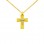 Χρυσός μασίφ σταυρός Κ14 με αλυσίδα