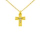 Χρυσός μασίφ σταυρός Κ14 με αλυσίδα