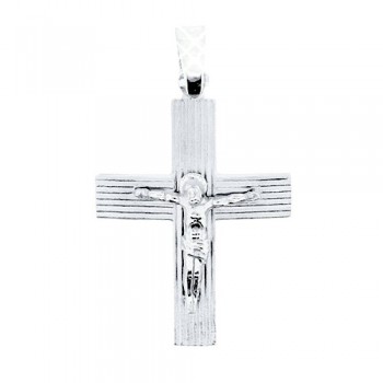 Λευκόχρυσος ανδρικός σταυρός Κ9