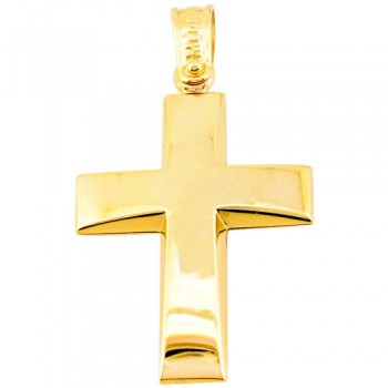 Χρυσός βαπτιστικός σταυρός Κ14