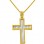 Χρυσός βαπτιστικός σταυρός Κ14 με αλυσίδα