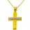 Χρυσός βαπτιστικός σταυρός Κ14 με αλυσίδα