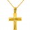 Χρυσός βαπτιστικός σταυρός Κ14 με αλυσίδα