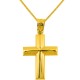 Χρυσός βαπτιστικός σταυρός Κ14 με αλυσίδα