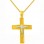 Χρυσός βαπτιστικός σταυρός Κ14 με αλυσίδα