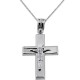 Λευκόχρυσος βαπτιστικός σταυρός Κ14 με αλυσίδα