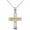 Λευκόχρυσος βαπτιστικός σταυρός Κ14 με αλυσίδα