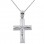 Λευκόχρυσος βαπτιστικός σταυρός Κ14 με αλυσίδα