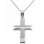 Λευκόχρυσος βαπτιστικός σταυρός Κ14 με αλυσίδα