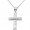 Λευκόχρυσος βαπτιστικός σταυρός Κ14 με αλυσίδα