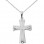 Λευκόχρυσος σταυρός Κ14 με αλυσίδα