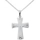 Λευκόχρυσος σταυρός Κ14 με αλυσίδα