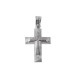Λευκόχρυσος σταυρός Κ14 με ζιργκόν